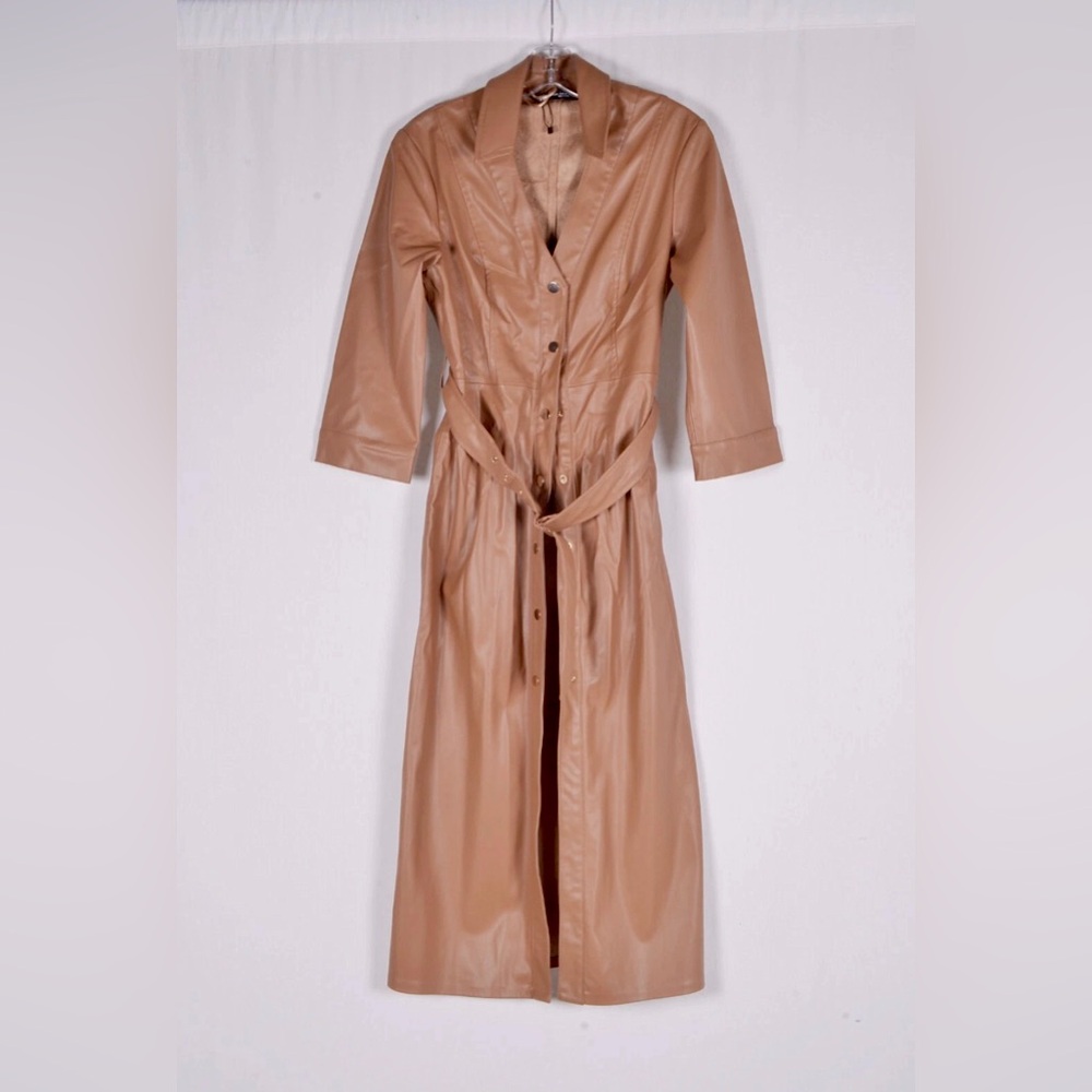 ZARA Faux Leather Midi Dress – New Without Tags